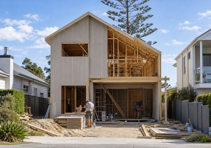 home built on narrow block in busselton
