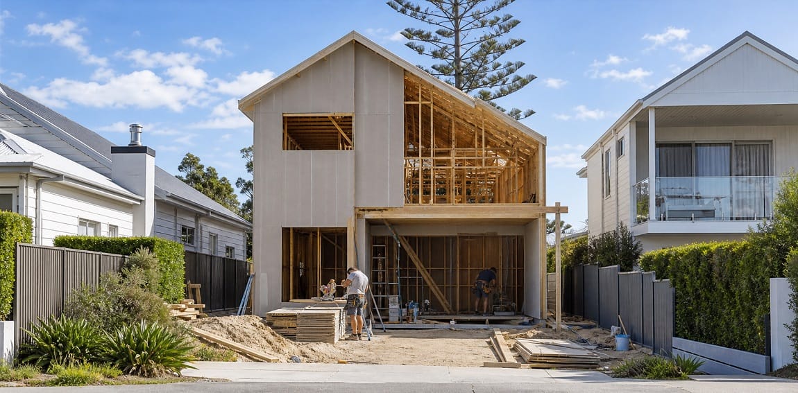 home built on narrow block in busselton